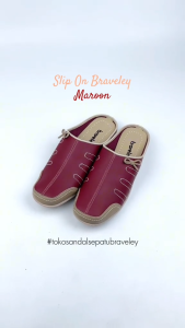 Sandal Sepatu Slip On Wanita Flat Braveley Tutong
