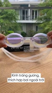 Kính Bơi Tráng Gương OLANE AquaFit 505M Khung Nhìn Rộng Chống UV400 Chống Sương Mù cho Nam và Nữ Form Tròn