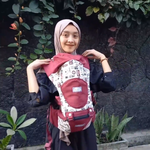 Arkan Baby - Gendongan Bayi Ransel Hipseat Motif London
