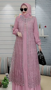 Maxi Dress Brokat Busi Jumbo Remaja Dewasa Ibu-Ibu Terbaru Modern Lebaran 2024 / Gamis Brukat Terbaru / Gamis Brokat Kondangan Simple Mewah Elegant / Longdress Remaja Kekinian Viral / Style Hijab Wanita / Fashion Trendy / L XL XXL