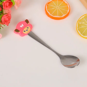 Sendok Teh Mini Karakter Cartoon Kecil Stainless / sendok anak / sendok kue / sendok karakter