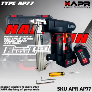 PROMO TERBAIK!! Apr Japan Mesin Tembak Paku Nail Gun baterai Cordless garansi resmi AP77