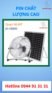 Quạt Năng Lượng Mặt Trời JINDIAN 20W JD-S8800