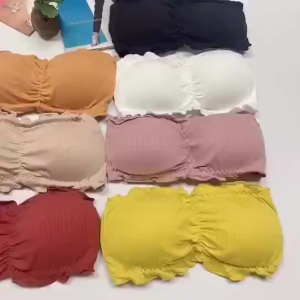 FSBRA540 Bra Kemben Motif Serut Pakaian Dalam Wanita Kemben Bandeau Crop