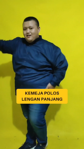 ICW Kemeja Panjang Polos Jumbo Big Size 2XL 3XL 4XL 5XL 6XL 7XL 8XL 9XL 10XL Hem Baju Formal Katun Ukuran Besar BIG