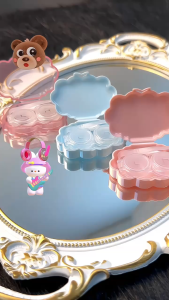 Sweet Bubbles -กล่องใส่คอนแทคเลนส์ Sweet Bubbles ตลับใส่คอนแทคเลนส์ ตลับพาไปเที่ยวไปเรียน (3 สี รูปทรงเมฆน่ารัก)