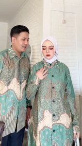 Batik Couple / Gamis Couple / Batik Sarimbit / Kemeja Batik Pria / Kebaya Batik Wanita Terbaru Terlaris Termurah
