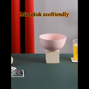 ( 4 pcs ) Mangkok Sup Serbaguna Bahan Jerami Anti Panas - Mangkok Kuah Mangkuk Plastik Microwave BPA FREE