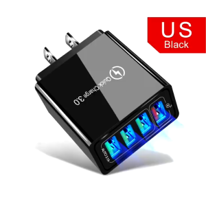 AUKKI หัวชาร์จ 4USB Fast Charging adapter ที่ชาร์จเร็ว USB QC 3.0 3.1A 4USB หัวชาร์จมือถือ อแดปเตอร์ชาร์จไฟ ชาร์จได้ 4 พอร์