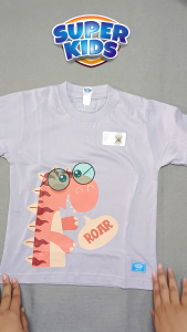 Kaos Anak Laki laki Perempuan Gambar Dino Roar Usia 1-5 Tahun