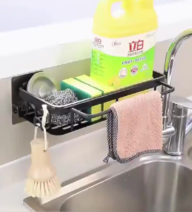 Kitchen Bathroom Sink Organizer Sponge Holder  Rack Dishwashing Cloth Holder Hanging Drain Rack