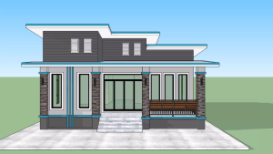 แบบบ้านสำเร็จทรงโมเดิร์น AP-54 3นอน 2น้ำ พื้นที่ 114 ตารางเมต อาคารกว้าง 9 m. ลึก 12.50 m. งบก่อสร้าง 1.2-1.5 ล้าน สามารถเปลี่ยนสีได้ดังใจคุณแบบ(มีให้เลือกแบบสลับด้านซ้ายมือขวามมือ)