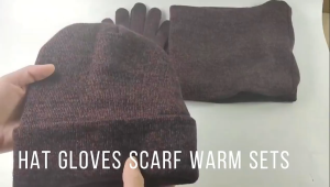 Topi Kupluk Syal dan Sarung Tangan bisa Layar Sentuh 1 set Pria Wanita