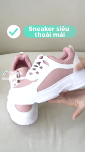 Giày Sneaker Chất Liệu Microfiber Cao Cấp Pixie H148