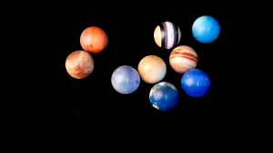 10PCS Mainan Edukasi Planet Bola Elastis Bola Bentuk Planet Bola Tata Surya/Solar System Planet Balls