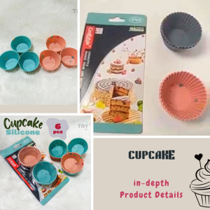 CupCake Muffin Premium Silicone 6 Pcs Cetakan kue CupCake Silikon Tebal