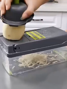(New Arrival) 16-in-1 Vegetable Cutter Multi-Functional Food Chopper Patato Slicer Veggies Processor Garlic Chopper Dicer Grater Onion Carrot Cucumber Cut Silk CNY Gift Present