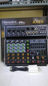 IMIX AXE 6 MIXER WITH EQUALIZER BY TRIDENT STEREO GRAPHIC EQUALIZER