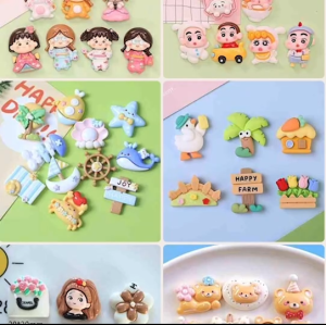 F002 เรซิ่นรวมแบบ (คละ 10 ชิ้น เรซิ่นเปล่าไม่แถมตัวติด) งานสวย ลายน่ารักๆ 3D งานเคลือบเงา  อุปกรณ์ตกแต่งงาน DIY แต่งเคสโทรศัพท์ งานฝีมืออื่นๆพร้อมส่งจากไทย