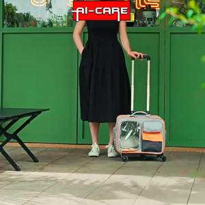 Pet Cat Luggage Portable Trolley Case Portable Outing Large Capacity Puppy Suitcase Pet Travel Backpack Carrier Bag