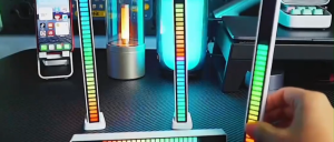 RGB Voice Control Light Synchronous Internet Popular Colorful Music Ambient Car Desktop Induction Creative Led Lamp