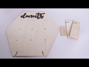 Donut Stand Party Decorations Candy Sweets Doughnut Rack Wooden Donuts Wall Display Stand Holder Party Home Decoration