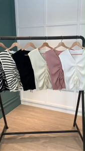 BL20864 Kaos Pendulum Drawstring Knit Top