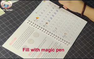 4 Book/Set Reusable Magic Book Pen Tracing Book Practice Writing Kids Reusable Learning Copybook