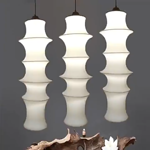 Đèn Lụa Hình Thân Tre Phong Cách Nhật Bản Wabi-Sabi Trang Trí Phong Khách Phòng Ngủ