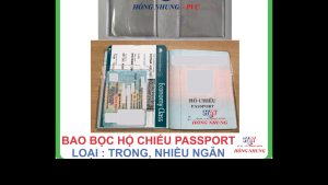 SÉT 2 CÁI - Bao Bọc Hộ Chiếu Passport PVC nhiếu ngăn Trong Suốt (Chất Liệu Nhựa Dẻo Chống Thấm nước)