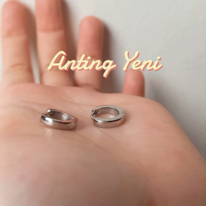 Anting Klip Jepit Wanita Titanium Anti Luntur & Karat Model Polos Yeni - Lovelybutik