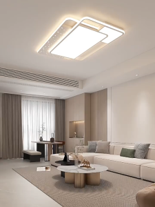GOGEOUS Lampu Plafon Minimalis Modern Lorong Hias Ring Mewah 3 Warna Ruang Tamu Kamar Tidur Lorong PVC Bulat Persegi Putih Lampu Plafon LED