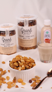 คอร์นเฟลกส์ Grandbaked Cornflakes รสชานมไต้หวันโฮลเกรนส์คอร์นเฟลกส์