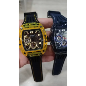 [Promo] Jam Tangan Pria Guess GW0499G1 Phoenix Navy Dial Blue Silicone Strap Original Garansi 2 Tahun [✔COD][100% Authentic]