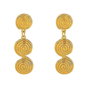 YOKO Anting Wanita Bentuk Lingkaran Panjang Anti karat dan Anti Luntur Anting Wanita Dewasa Asli Anting Tusuk Korea Style E1-20