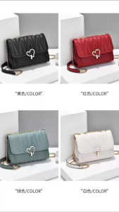 กระเป ๋ าถือโซ ่ ผู ้ หญิง  หรูหรา Soft Smooth หนัง Cross-Bags Exude หรูหราและ Charm สําหรับผู ้ หญิง กระเป๋าสะพาย