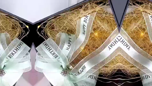 2.5cm 45M HAPPY BIRTHDAY Ribbon Premium Silk Gift Box Party Wedding Cake DIY Packaging Riben Kain Hadiah 生日雪纱带