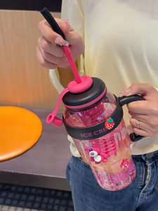 1400ml Macaron Tumbler With Straw Thermos Cup Large Capacity Water Bottle Personalized Design Tumbler PC Bottle Oversize Cup 43oz Drink Bottle Portable Wide Mouth Drinking Cup