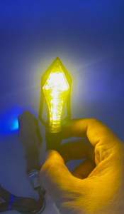 ไฟเลี้ยวมอเตอร์ไซค์ กับ AC-0059 สีเหลืองวฺ่ง/สีน้ำเงิน moto