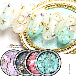 DIYเปลือกหอยแต่งเล็บ เปลือกหอย ตกแต่งเล็บ เปลือกหอยแต่งเล็บแบบบาง ติดง่าย