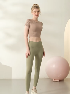 FitYoga Sports Tops Women Short Sleeve T-Shirt Quick Dry Running Tight Slim Yoga Fitness Clothes Pilates Yoga Short Sleeve