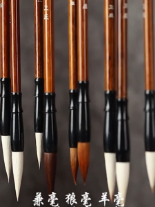 พู่กันจีน เหมาปี่ ด้ามไม้ไผ่ ทำจากขนจิ้งจอก/แพะ มี 3 ขนาด (พร้อมส่งจากไทย) 羊毫 狼毫 兼毫