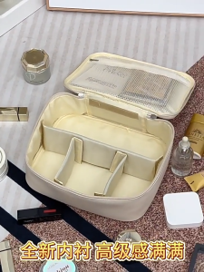 ACTIVEONE Portable Cosmetic Bag For Women Partition Large Capacity Waterproof Makeup Brush Storage Bag Travel Toiletry Bag - Fulfilled by ACTIVEONE