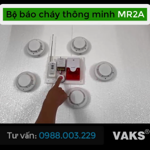 Hệ thống báo cháy thông minh cho nhà trọ khách sạn chung cư mini  - MR2A- tích hợp 2 đầu báo khói