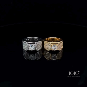 N1219 Nhẫn nam có lót lòng đính đá CZ cao cấp JOJO