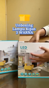 Horici Lampu Kipas 3 in 1 E27 30W/50W Remote Control Putih / Kuning