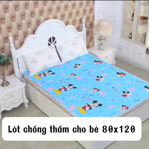 [HCM] Tấm lót chống thấm cho bé Thảm lót chống thấm 3 lớp size to cho bé (80x120cm) -TyHome
