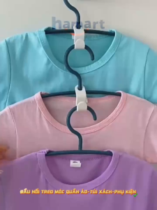 SET 5 Đầu Móc Nối Mắc Treo Quần Áo Nhựa Trắng Đa Năng Sắp Xếp Tủ Quần Áo Gọn Gàng Tiện Lợi