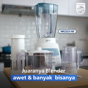 Philips Blender 5000 Series 2L Plastic - Green + Accessory HR2223/30 blender juicer blender serbaguna blender terbaik blender bumbu philips