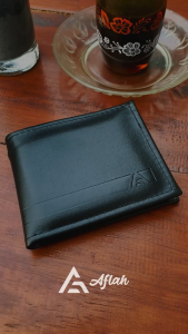 Dompet Pria Pendek Bahan Kulit Sintetis Premium Aflah D03 Hitam dengan Kompartemen Kartu
